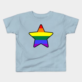 Rainbow Pride Star Kids T-Shirt